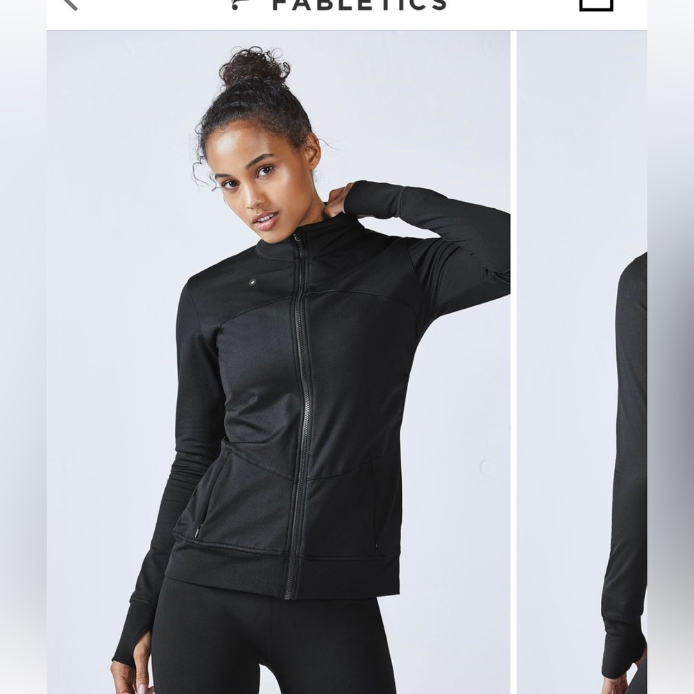 Athletic black performance weather jacket